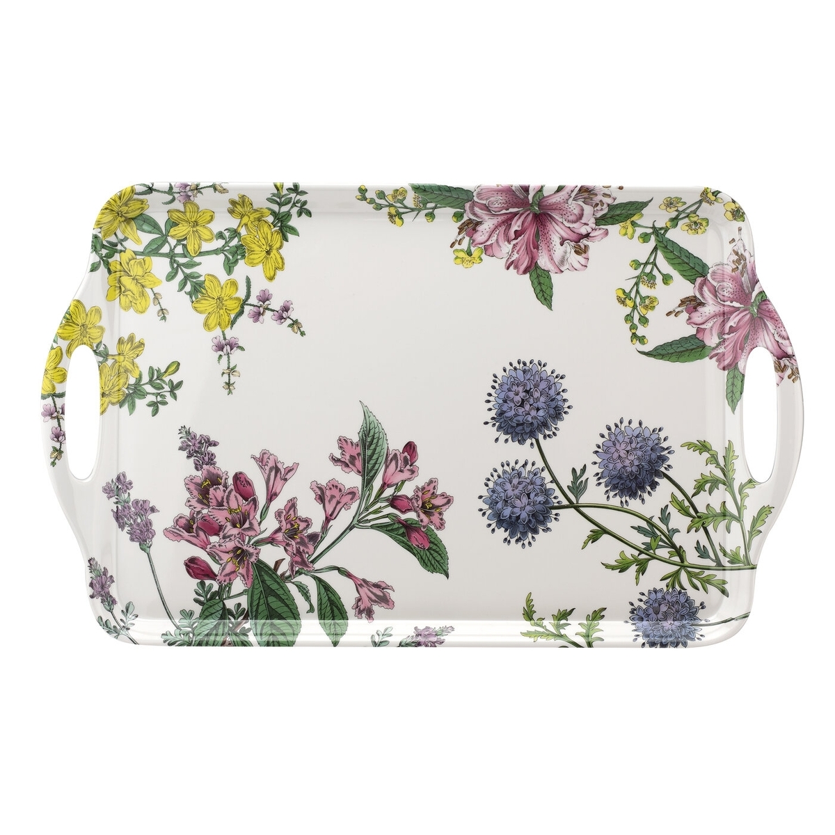Stafford Blooms Large Melamine Handled Tray image number null