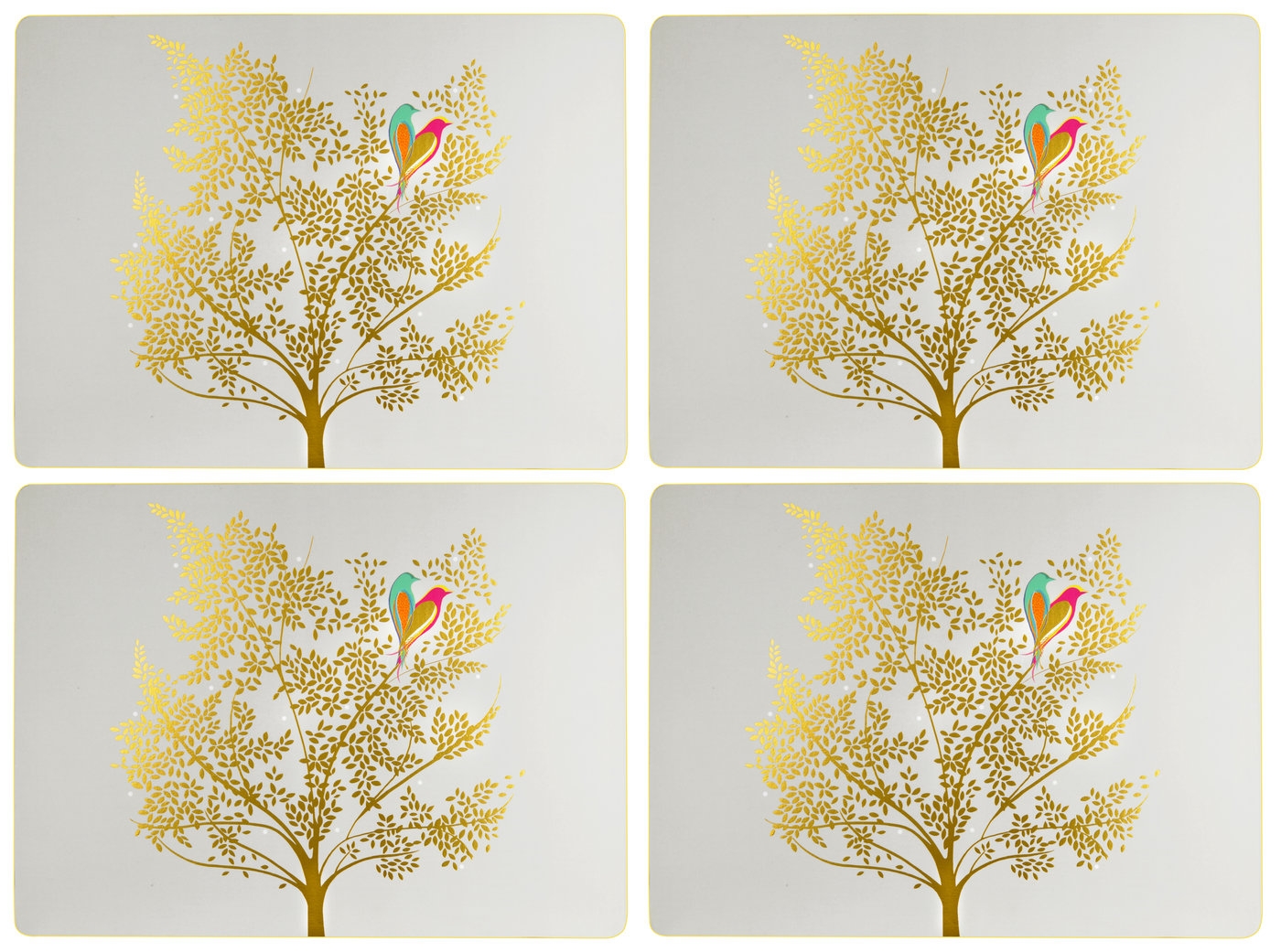 Sara Miller London For Pimpernel Chelsea Collection Large Placemats Set Of 4 Light Grey Pimpernelinternational