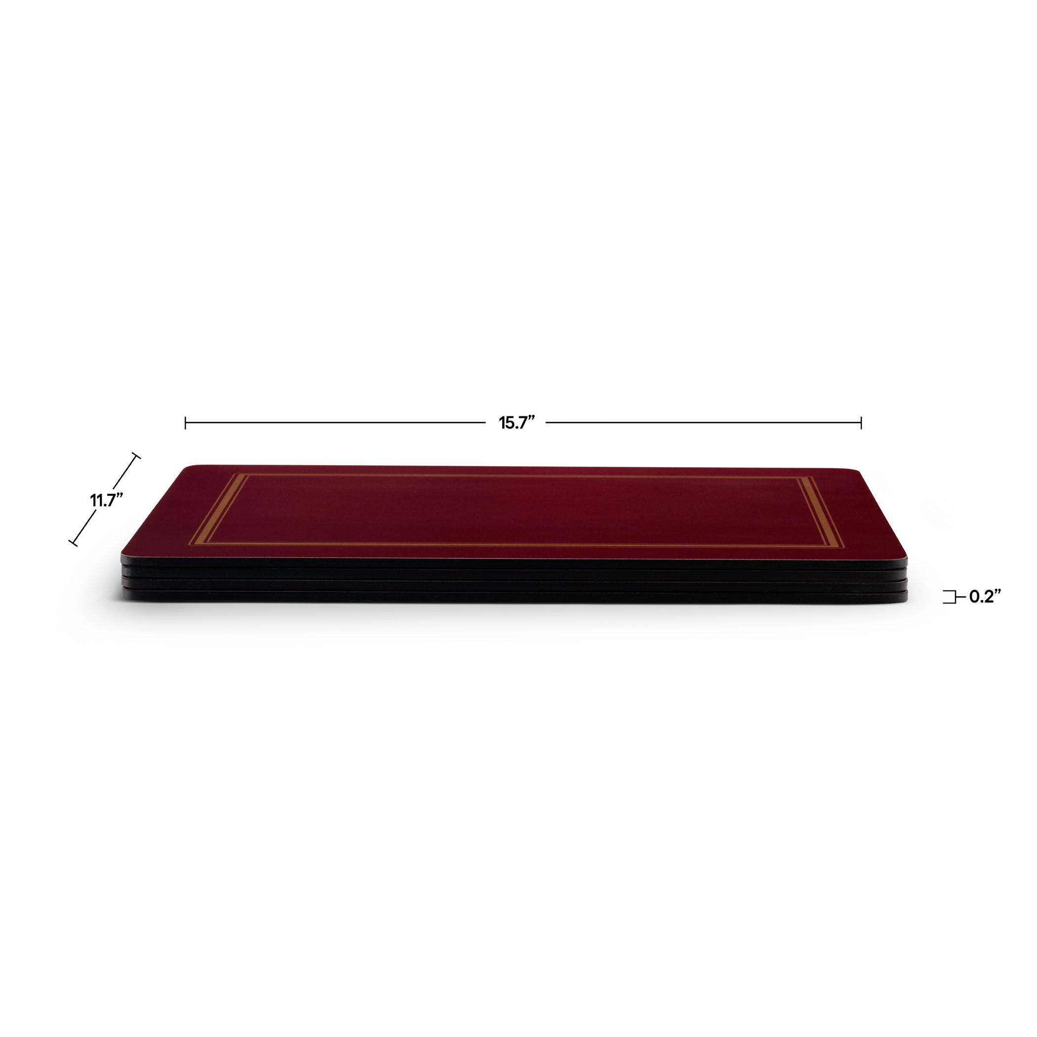 2010648043 Pimpernel Placemats Classic Burgundy Set of 4 