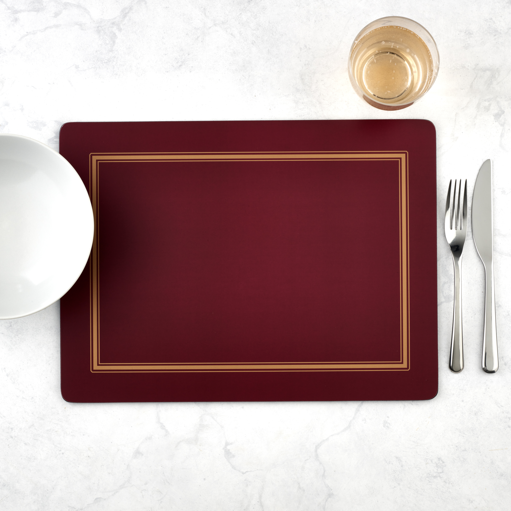 6 Placemats 6 Coasters Pimpernel Classic Burgundy
