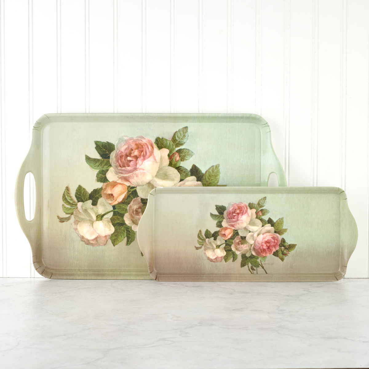 Antique Roses Large Melamine Tray image number null